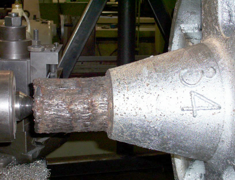 Zinc pot roll new end built up with special material BMR Group