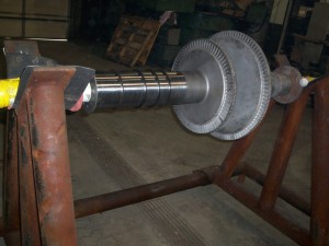 Turbine shaft - rebuilt bearing and seal areas