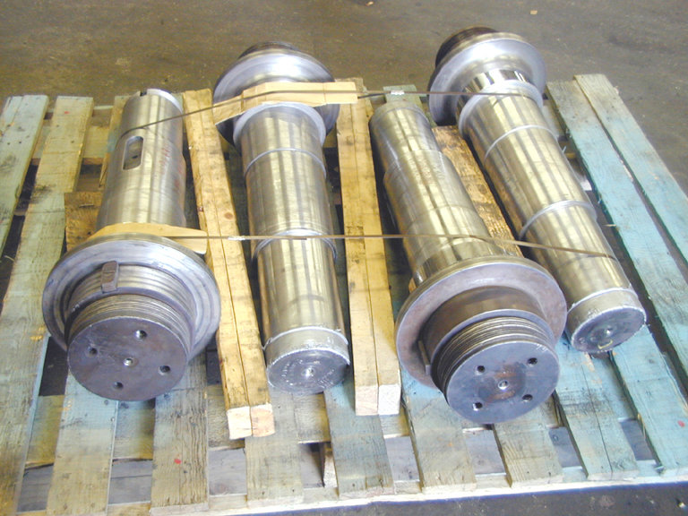 Arbors rebuilt bearing areas and laser heat treated tool holding
